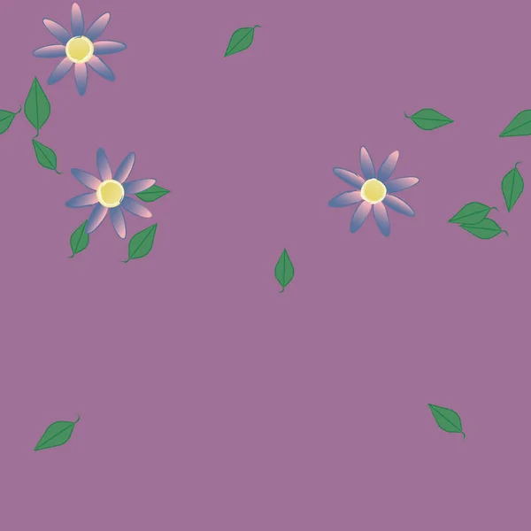 Fleurs Fleur Papier Peint Feuille Fleur Illustration Vectorielle — Image vectorielle