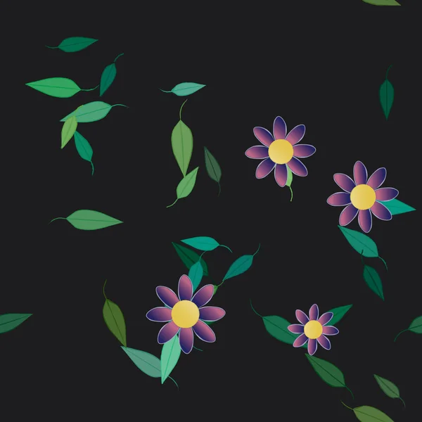 Botanische Blumen Hintergrund Vektorillustration — Stockvektor