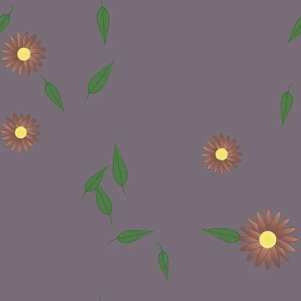 Fondo Floral Color Flores Vector Ilustración — Vector de stock