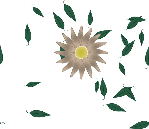 Botaniska Blommor Bakgrund Vektor Illustration — Stock vektor