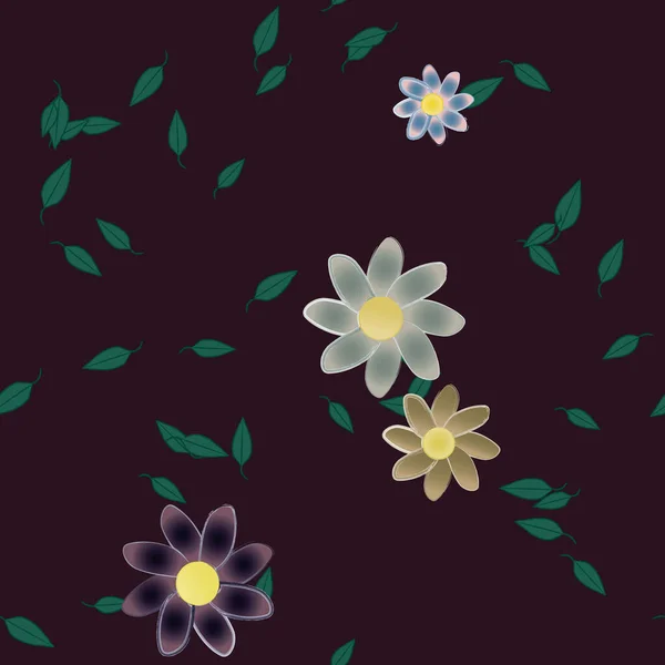 ดอกไม ดอกไม ดอกไม วอลล เปเปอร ภาพเวกเตอร — ภาพเวกเตอร์สต็อก