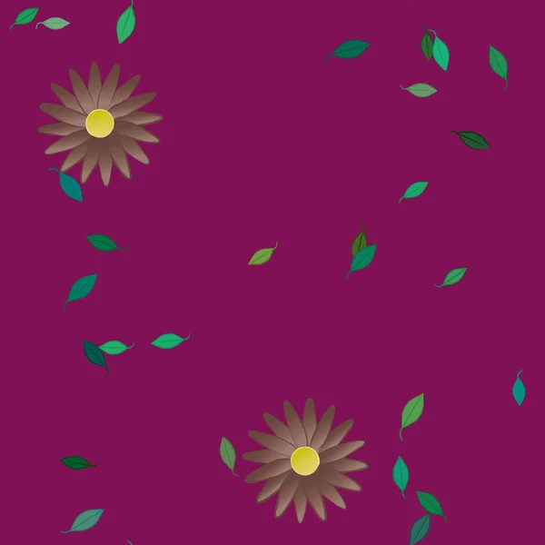 Farbigen Floralen Hintergrund Mit Blumen Vektorillustration — Stockvektor