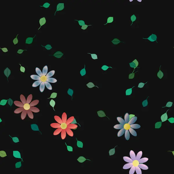 Φόντο Λουλούδια Διανυσματική Απεικόνιση — Διανυσματικό Αρχείο