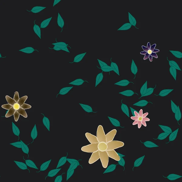 Botanische Blumen Hintergrund Vektorillustration — Stockvektor