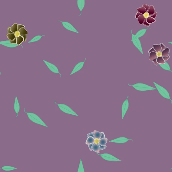 Fleurs Fleur Papier Peint Feuille Fleur Illustration Vectorielle — Image vectorielle