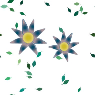 Çiçek yaprakları, çiçekler duvar kağıtları, vektör illüstrasyonları.