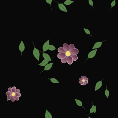 yaz çiçekleri arka plan, vektör illüstrasyonu