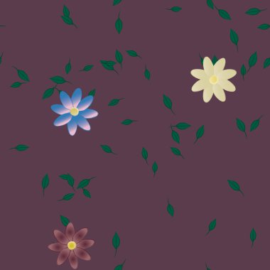 Çiçek yaprakları, çiçekler duvar kağıtları, vektör illüstrasyonları..