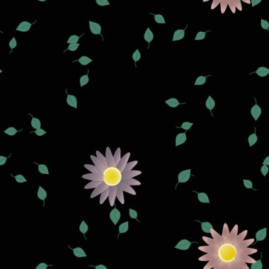 Çiçekli renkli çiçek arkaplanı, vektör illüstrasyonu