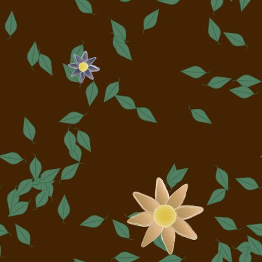 Çiçek yaprakları, çiçekler duvar kağıtları, vektör illüstrasyonları..