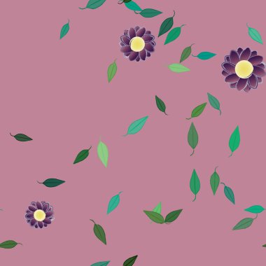 Çiçek yaprakları, çiçekler duvar kağıtları, vektör illüstrasyonları..