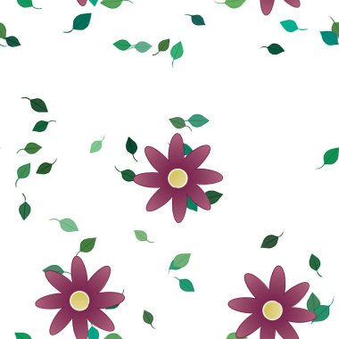 Çiçek yaprakları, çiçekler duvar kağıtları, vektör illüstrasyonları..
