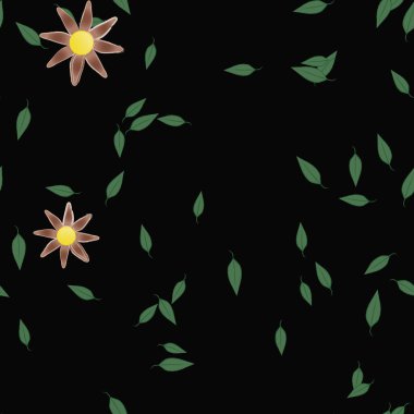 Renkli çiçek arkaplanı, çiçek vektör illüstrasyonu