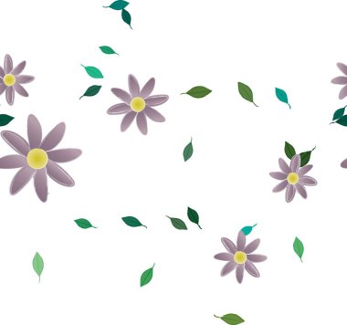 Çiçek yaprakları, çiçekler duvar kağıtları, vektör illüstrasyonları..