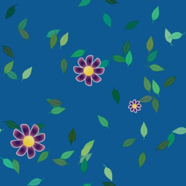 Çiçekli renkli çiçek arkaplanı, vektör illüstrasyonu