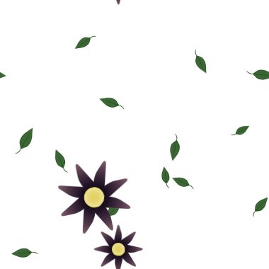 Çiçek yaprakları, çiçekler duvar kağıtları, vektör illüstrasyonları..