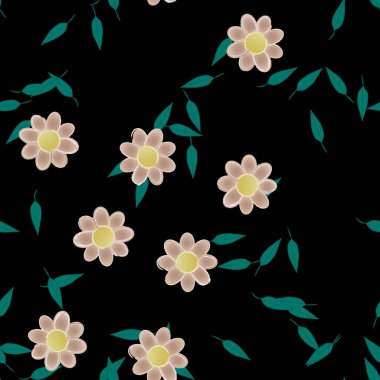 yaz çiçekleri arka plan, vektör illüstrasyonu