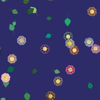 Çiçek yaprakları, çiçekler duvar kağıtları, vektör illüstrasyonları..