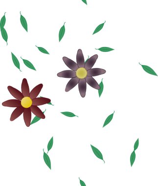 Renkli çiçek arkaplanı, çiçek vektör illüstrasyonu