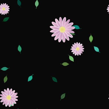 Renkli çiçek arkaplanı, çiçek vektör illüstrasyonu