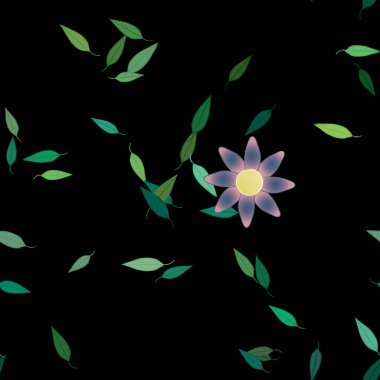 Renkli çiçek arkaplanı, çiçek vektör illüstrasyonu