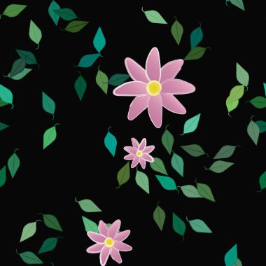 yaz çiçekleri arka plan, vektör illüstrasyonu