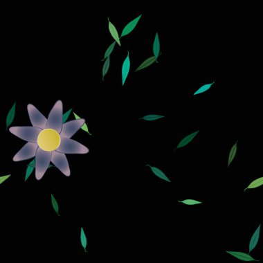 Çiçek yaprakları, çiçekler duvar kağıtları, vektör illüstrasyonları..