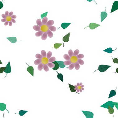 Çiçekli renkli çiçek arkaplanı, vektör illüstrasyonu