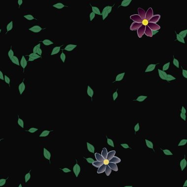 Çiçek yaprakları, çiçekler duvar kağıtları, vektör illüstrasyonları..