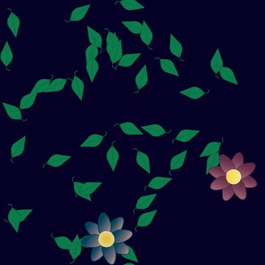 Çiçekli renkli çiçek arkaplanı, vektör illüstrasyonu