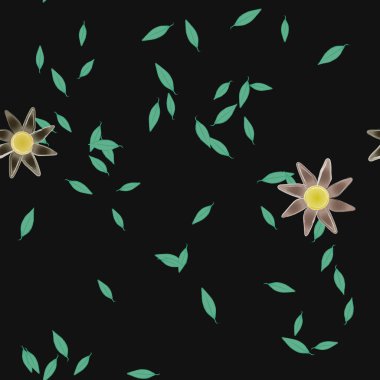 yaz çiçekleri arka plan, vektör illüstrasyonu