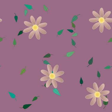 Çiçek yaprakları, çiçekler duvar kağıtları, vektör illüstrasyonları..