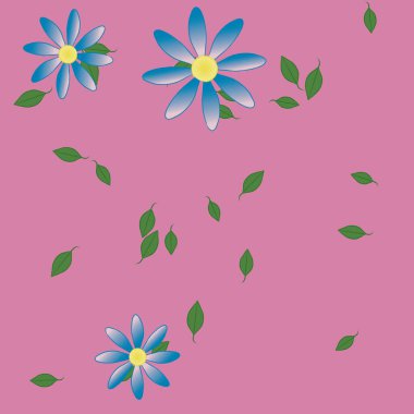 Çiçek yaprakları, çiçekler duvar kağıtları, vektör illüstrasyonları.