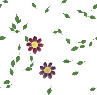 Çiçek yaprakları, çiçekler duvar kağıtları, vektör illüstrasyonları..