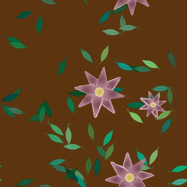 Fleurs Botaniques Fond Illustration Vectorielle — Image vectorielle