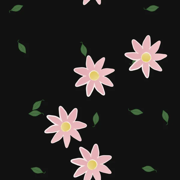 Flores Botánicas Fondo Ilustración Vectorial — Vector de stock