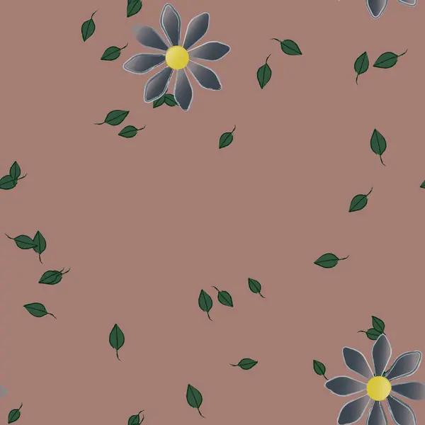 Fleurs Fleur Papier Peint Feuille Fleur Illustration Vectorielle — Image vectorielle