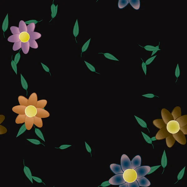 Blomstertapeter Bladblader Vektorillustrasjon – stockvektor