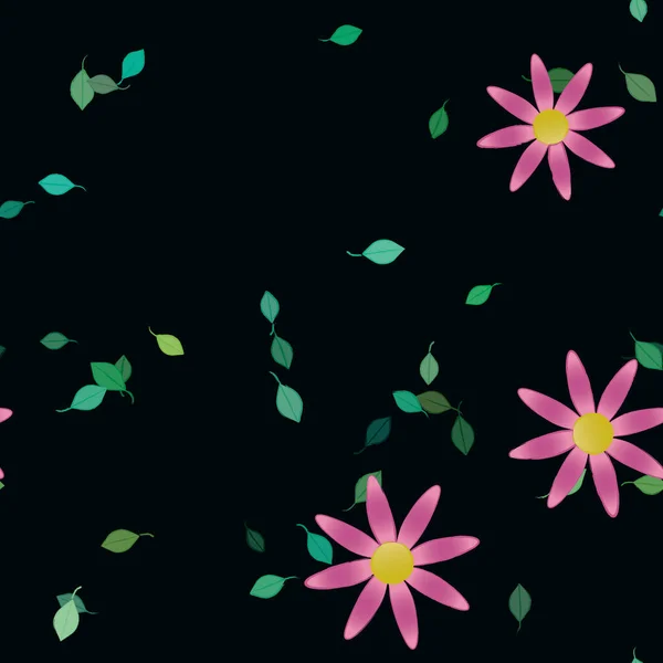 Farbigen Floralen Hintergrund Blumen Vektor Illustration — Stockvektor