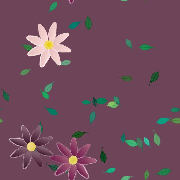 Fundo Flores Botânicas Ilustração Vetorial — Vetor de Stock