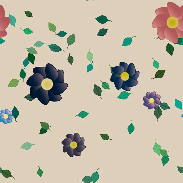 Fondo Floral Color Flores Vector Ilustración — Vector de stock
