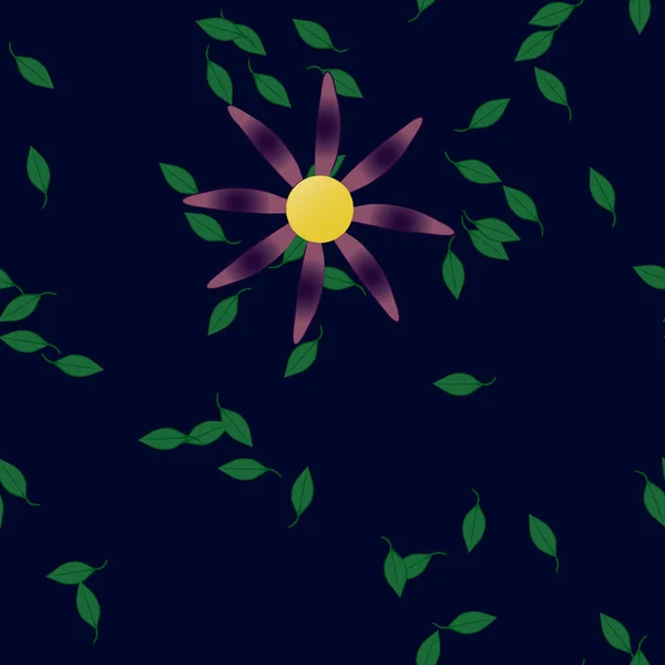 Fondo Floral Color Con Flores Ilustración Vectorial — Archivo Imágenes Vectoriales