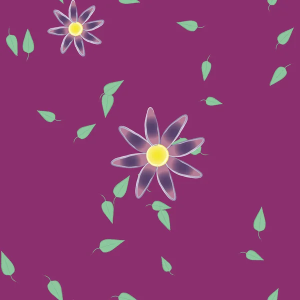 Farbigen Floralen Hintergrund Mit Blumen Vektorillustration — Stockvektor