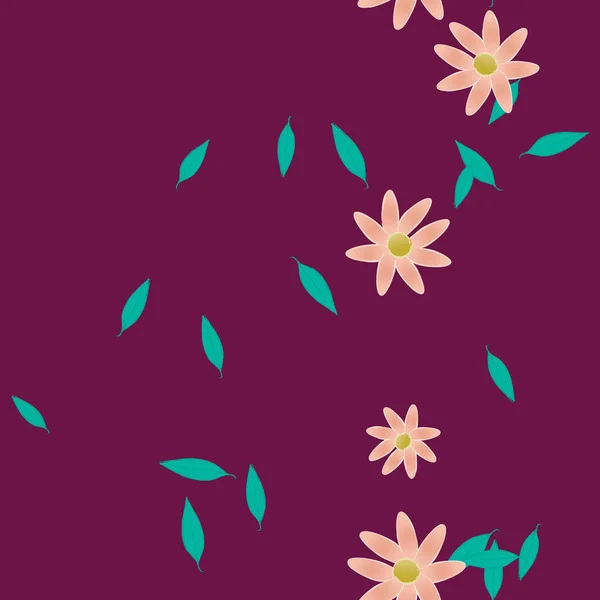 Blommor Bakgrund Vektor Illustration — Stock vektor