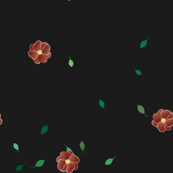 Fundo Floral Colorido Flores Ilustração Vetorial — Vetor de Stock