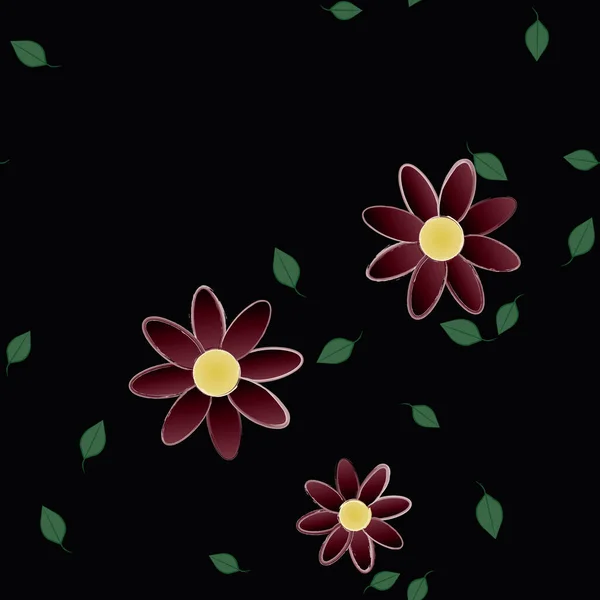 Fleurs Botaniques Fond Illustration Vectorielle — Image vectorielle