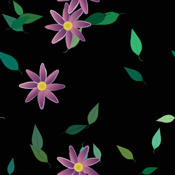 Farbigen Floralen Hintergrund Blumen Vektor Illustration — Stockvektor