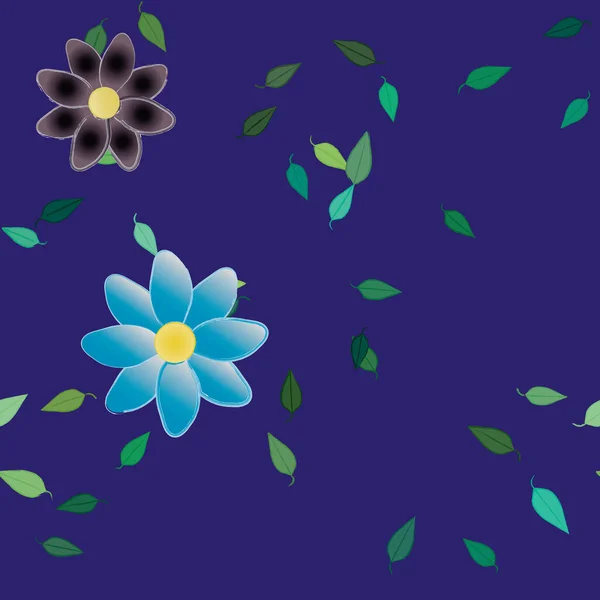 Farbigen Floralen Hintergrund Mit Blumen Vektorillustration — Stockvektor