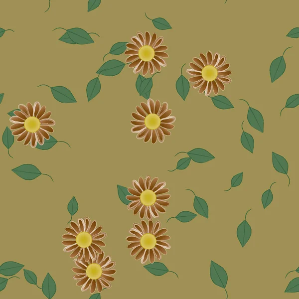 Fundo Floral Colorido Flores Ilustração Vetorial — Vetor de Stock