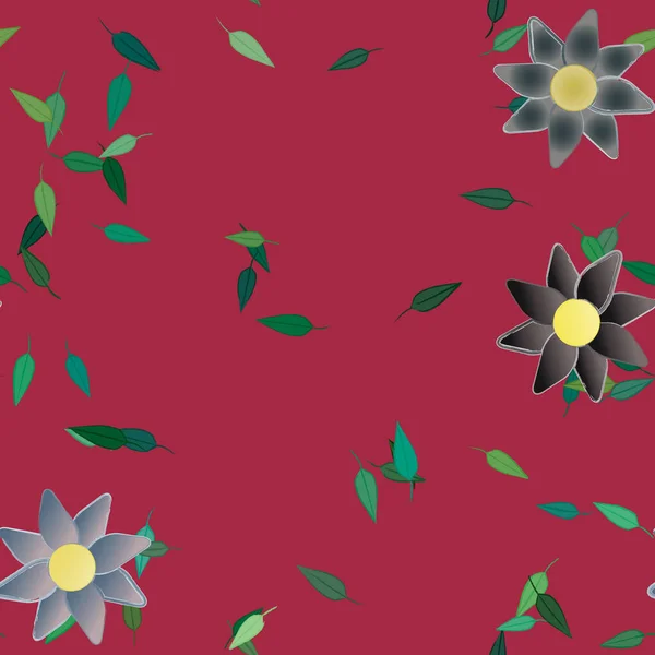 Fleurs Botaniques Fond Illustration Vectorielle — Image vectorielle